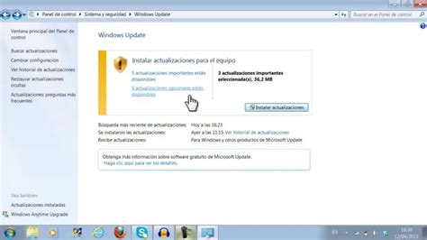 Dónde se instalan las actualizaciones de Windows 7 Haras Dadinco