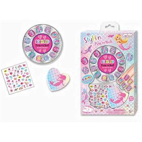 Amazon Hot Focus Stylin Press On Nails Mermaid Tween Product Mm Beauty