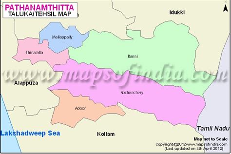 Pathanamthitta Tehsil Map