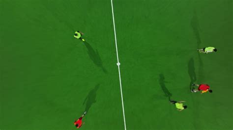 soccer football field, aerial view 34827111 Stock Video at Vecteezy