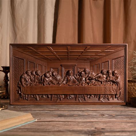 Last Supper Carved Wood Plaques