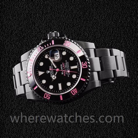 Rolex Submariner PINKLADY Pour des hommes 40mm Bracelet Huître