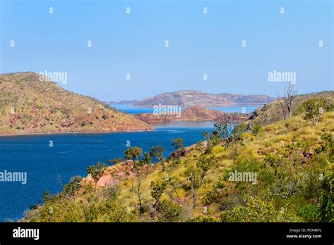 Lake Argyle man made fresh water lake from the Ord River, Kimberley ...