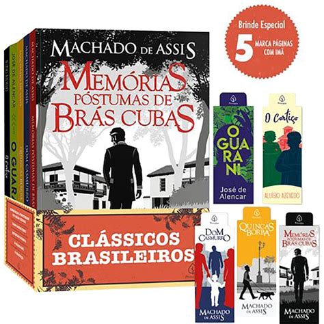 Livro Kit Grandes Clássicos Brasileiros Marcador De Página