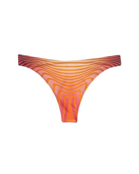 Jean Paul Gaultier The Red Body Morphing Stripe Bikini Bottoms In