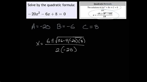 Quadratic Formula Rational Solutions Youtube