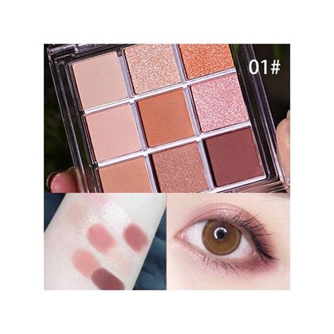 9 Colors Glitter Matte Blue Eyeshadow Palette Long Lasting Glitter Nude Eyeshadow Palette Women