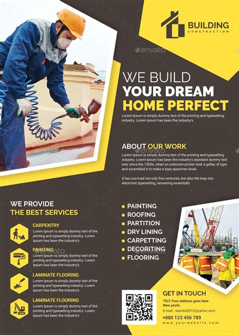 Construction Company Flyer Templates