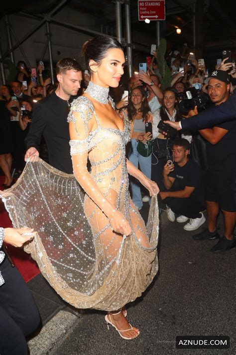 Kendall Jenner Sexy Poses In A Hot Naked Dress At The 2021 Met Gala In NYC AZNude