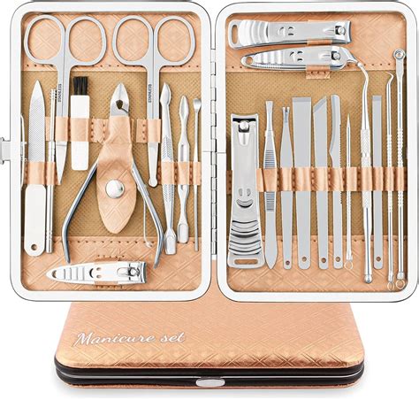 Kit Manucre Pedicure Coupe Ongle Professionnel Coupe Cuticule Acier