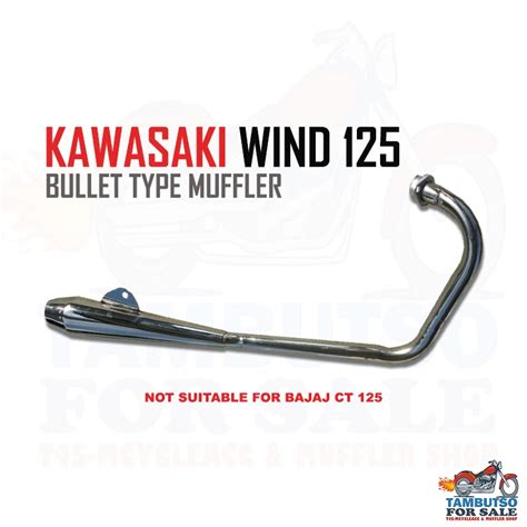 Kawasaki Bajaj Wind Bullet Pipe Type Muffler For Baja Wind