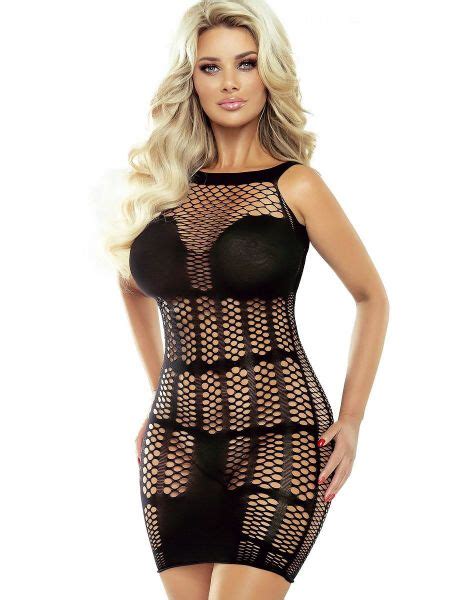 Provocative Pr1546 Netz Minikleid Schwarz Dessous Kaufen Bei