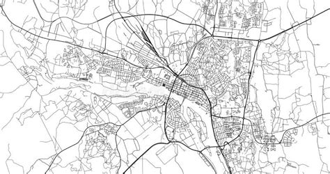 Urban Vector City Map of Umea, Sweden, Europe Stock Vector ...