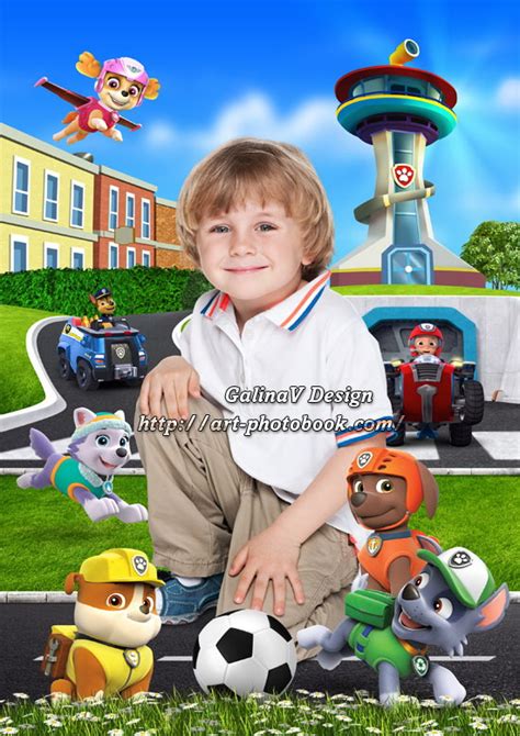 Коллажи Щенячий патруль Paw Patrol » Детские PSD фотошаблоны, выпускные ...
