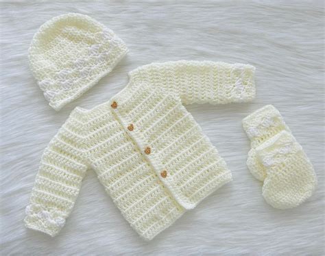 Baby Boy Crochet Sweater Set Infant Handmade Baby Cardigan - Etsy