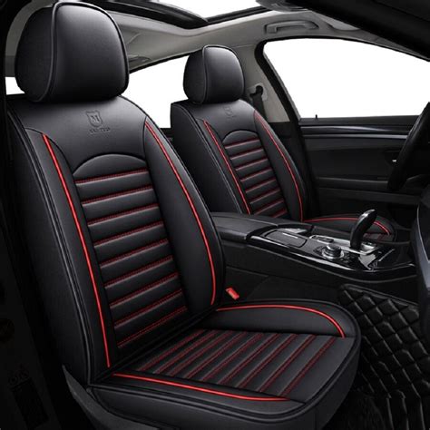 Buy Rideofrenzy Luxury Nappa Leather Car Seat Covers Designer Black