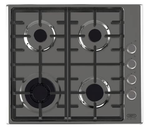 Defy Dhg 602 Slimline Gas Hob 3b 1wok Ss Makk