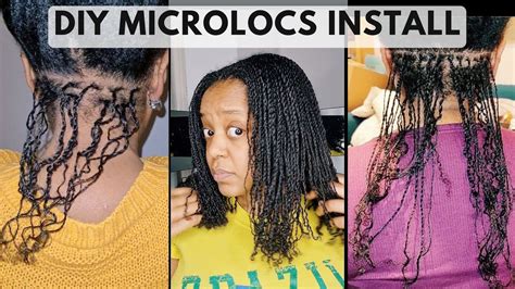 I Installed Locs On Myself One Month Diy Microlocs Installation