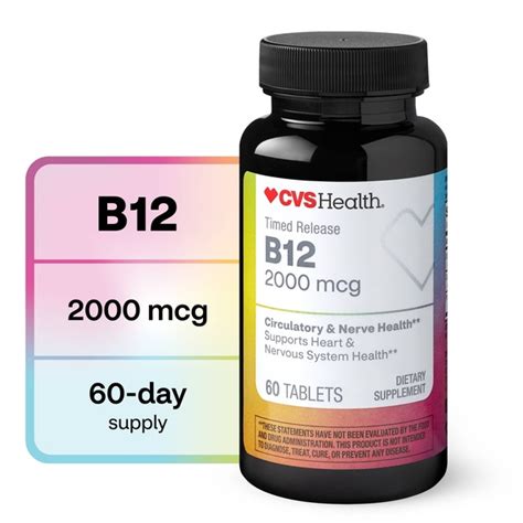 Cvs Health Vitamin B12 Tablets 60 Ct Pick Up In Store Today At Cvs