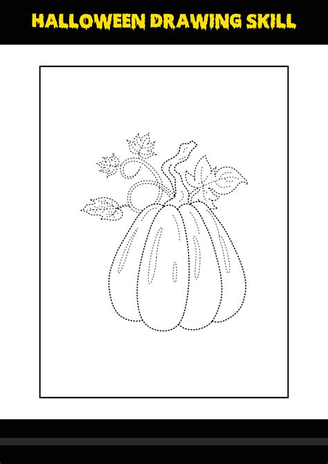 Halloween drawing skill for kids. Halloween drawing skill coloring page ...