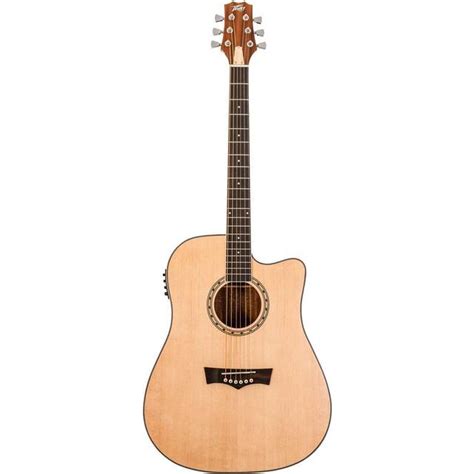 Peavey Dw 2 Ce Dreadnought Cutaway Acoustic Electric Guitar Natural