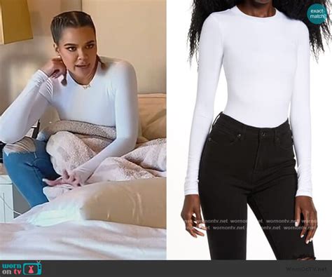 Wornontv Khloes White Bodysuit And Jeans On Keeping Up With The Kardashians Khloe Kardashian