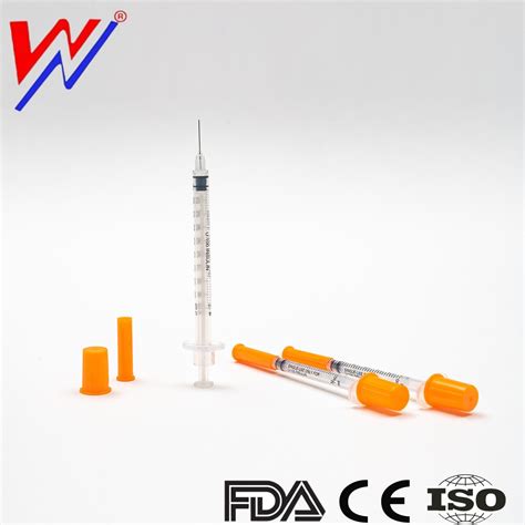 Medical Supply Insulin Syringe With Needle Disposable Medical Insulin