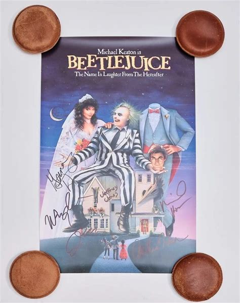 "Beetlejuice" Cast Autographed Mini Movie Poster - YourPremierMemorabilia