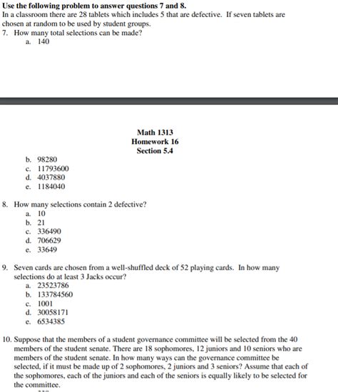 Solved Use The Following Problem To Answer Questions 7 And Chegg