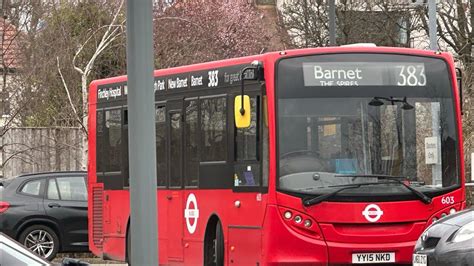 Full Route Visual London Bus Route 383 Finchley Memorial Hospital To