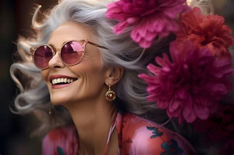 Premium Ai Image Mature Happy Women Outdoor