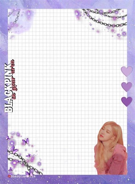 Rose Blackpink Note Template Pink Notepad Notes Template Soft Wallpaper