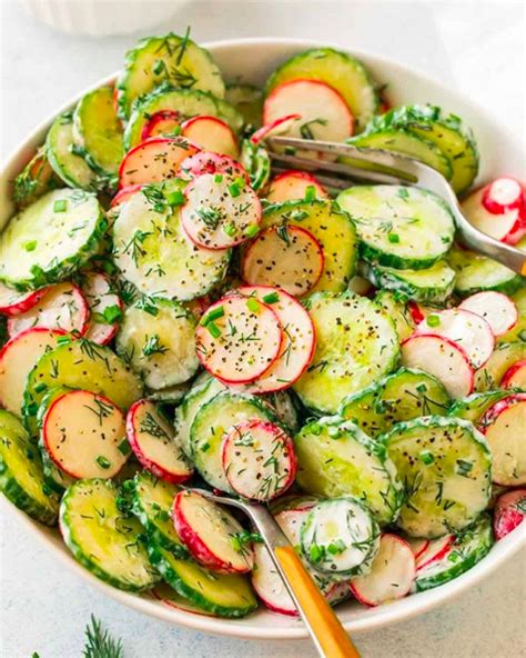 Creamy Cucumber Radish Salad Recipe The Feedfeed