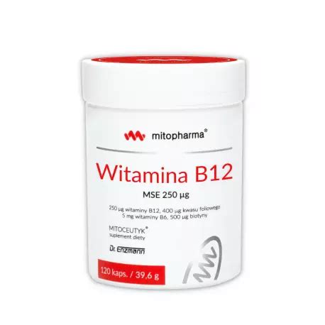 Witamina B12 MSE 250 Mcg Metylowane Formy Dr Enzmann 120 Kaps Mito