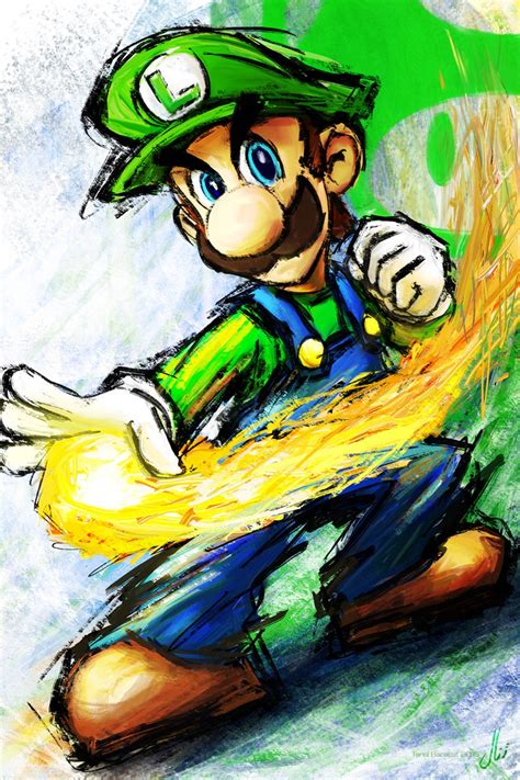 Luigi Super Mario Brothers Fine Art Print - Etsy