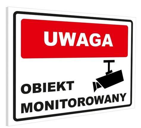 Pcv Tabliczka Obiekt Monitorowany X Cm Uv Krak W Kup Teraz