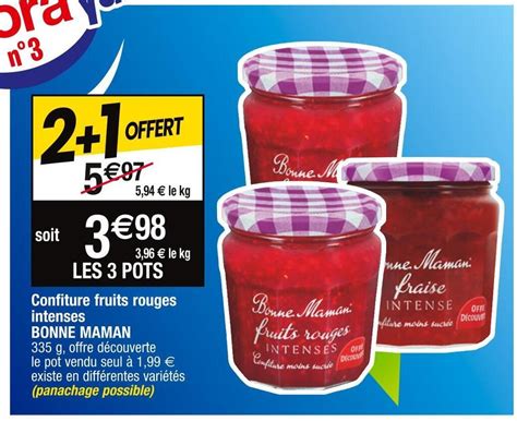 Promo Bonne Maman Confiture Fruits Rouges Intenses Chez Cora