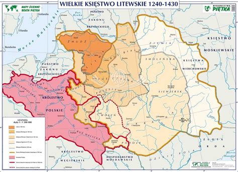 Wielkie Ksi Stwo Litewskie Mapa Cienna Szkoln