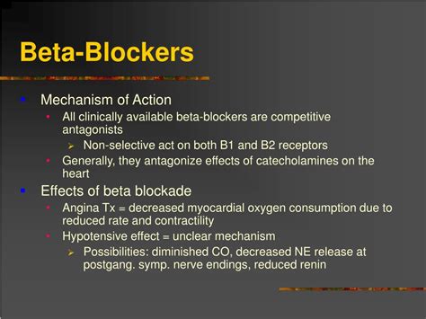 Ppt Beta Adrenergic Blockers Powerpoint Presentation Free Download