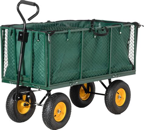 Outsunny Large Wheel Heavy Duty Garden Cart Truck Trolley Wheelbarrow