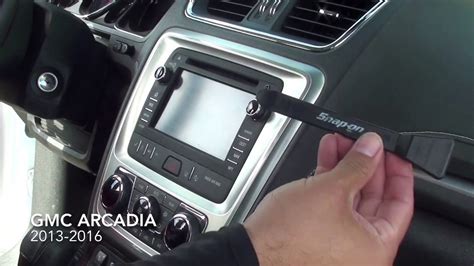 How To Remove Factory Stereo Gmc Acadia 2013 2016 Youtube