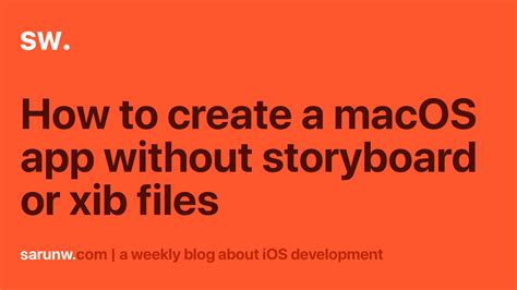 How To Create A Macos App Without Storyboard Or Xib Files Sarunw