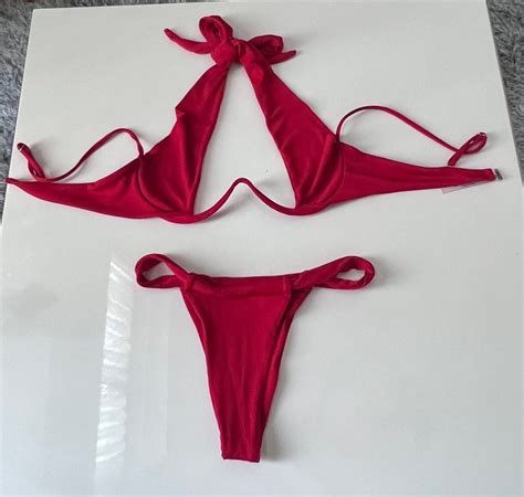 SHEIN High Cut Push Up Sexy Bikini Used Once Women S Fashion Swimwear Bikinis Swimsuits On