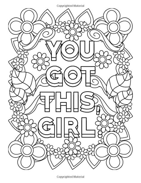 Amazon Inspirational Coloring Books For Girls You Got This Girl