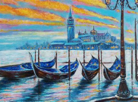 Sunset in Venice Painting by Iryna Fedarava - Jose Art Gallery