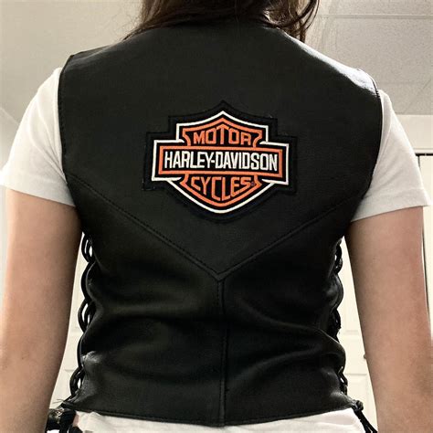 Authentic Harley Davidson Leather Vest Sold As Is Depop