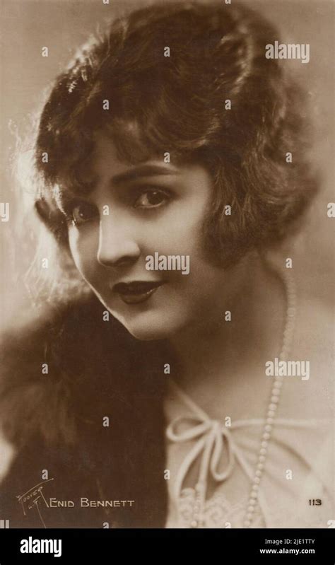 Portrait Of Enid Bennett 001 Hollywood Silent Movie Actress Stock