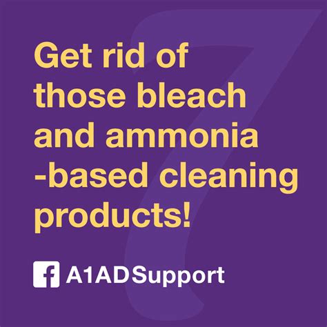 Get rid of those bleach and ammonia-based cleaning products! - A1AD Support