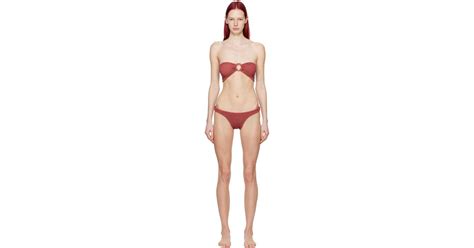 Hunza G Burgundy Gloria Bikini In Black Lyst