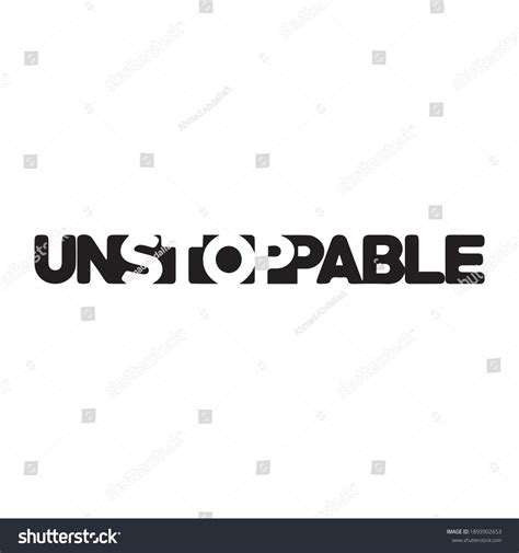 Unstoppable Ink Illustration Modern Brush Calligraphy Stock Vector